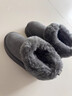 UGG MADE IN AUSTRALIA SINCE 1910官方正品灰色一腳蹬加絨毛毛棉鞋女2025年冬季新款防水東北防滑時(shí) 灰色（平底5CM）36 曬單實(shí)拍圖
