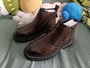普步仕品牌切爾西靴男2025秋冬季新款真皮加絨保暖鞋時(shí)尚百搭商務(wù)靴子男 淺棕色平跟款單鞋 42 按平時(shí)穿皮鞋碼選購 曬單實(shí)拍圖