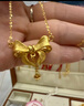 周六福黃金項鏈女蝴蝶結足金吊墜生日禮物計價(jià)A0612627約5.11g40+5cm 曬單實(shí)拍圖