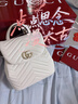 GUCCI古馳GG Marmont系列迷你背包[新款] 白色 均碼 曬單實(shí)拍圖
