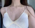 BJYL胸鏈比基尼bikini鎖骨身體鏈子飾品性感性感項鏈女配飾歐美潮鏈條 銀色辣妹身體鏈 曬單實(shí)拍圖