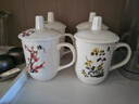 陶瓷帶蓋茶杯辦公會(huì )議杯家用泡茶水杯棋牌室杯子賓館白瓷水杯定制 梅蘭竹菊【4個(gè)一套】 帶蓋杯 曬單實(shí)拍圖