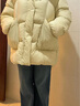 三彩2025冬季新款90白鴨絨羽絨服寬松面包服M 曬單實(shí)拍圖