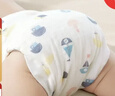 尿布嬰兒紗布一體式固定帶褲兜寶寶尿戒子可水洗 M碼 8條裝 曬單實(shí)拍圖