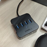 山澤USB分線(xiàn)器 3.0高速4口HUB擴展塢集線(xiàn)器 筆記本電腦一拖四轉換器延長(cháng)線(xiàn)帶電源接口1.5米黑色HUB02 曬單實(shí)拍圖