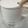 宅輕松 陶瓷馬克杯帶勺蓋送禮咖啡杯牛奶杯早餐杯辦公水杯子男女茶杯白 曬單實(shí)拍圖