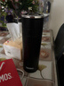 膳魔師（THERMOS）一鍵開(kāi)蓋保溫杯開(kāi)車(chē)男士專(zhuān)用車(chē)載316不銹鋼茶水分離泡茶杯子  500 黑色(316不銹鋼)【禮盒包裝】 曬單實(shí)拍圖