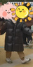 高梵黑金兒童鵝絨服5.0長(cháng)款男女童加厚防風(fēng)帽羽絨服25新品保暖外套 YT黑色【方格】 130 【飛天鵝絨 】 曬單實(shí)拍圖