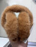 VOEDOOU可愛(ài)卡通卡皮巴拉冬季保暖耳罩兒童男耳捂子女生耳套暖包折疊毛絨 本熊色 12*20cm 曬單實(shí)拍圖
