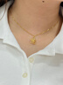 中國黃金（CHINA GOLD）格?；S金項鏈女足金吊墜首飾新年情人節禮物送女友老婆生日 精美禮盒（勿拍） 曬單實(shí)拍圖