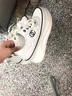 狄德拉真皮內(nèi)增高小白鞋女秋季松糕厚底休閑單鞋小個(gè)子學(xué)生百搭運(yùn)動(dòng)潮鞋 白色 35 (225mm) 曬單實(shí)拍圖