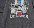 BEASTER【鐵臂阿童木聯(lián)名】BEASTER做舊水洗抓絨面料衛衣男女情侶裝上衣 灰色 XL 曬單實(shí)拍圖