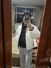 趣米樂(lè )雙面穿短款羽絨棉服男冬季美式穿搭加厚保暖棉襖子面包衣服外套 紅+白 XL 曬單實(shí)拍圖
