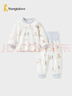 童泰（TONGTAI）寶寶秋衣套裝春秋季純棉嬰兒衣服兒童內衣高腰秋褲睡衣棕色80cm 曬單實(shí)拍圖