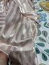 維密芳真絲睡衣女款夏季短袖水光綢送閨蜜生日禮物家居服禮盒三件套裝 淡悠宓人短袖短褲長(cháng)褲三件套【禮盒裝】 M 曬單實(shí)拍圖