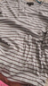 UR2026春季新款女裝休閑撞色條紋寬松長(cháng)袖T恤UWB450059 藍色條紋 S 曬單實(shí)拍圖