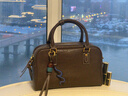 OMI牛皮真皮方包通勤女包高級感小眾設計手提包斜挎包女生日禮物女士 烏木棕【新款】 曬單實(shí)拍圖