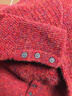 百圖betu女裝冬季新款毛衣圓領(lǐng)寬松紐扣下擺設計感毛衣女2411T50 紅色 M 曬單實(shí)拍圖