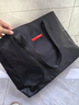 君行包 男 隨身旅行短途旅行包女手提簡(jiǎn)約行李包大容量旅行袋輕便防水 黑色 【有側兜】 大號（寬49cm*高39cm*厚14cm）參考詳情 曬單實(shí)拍圖