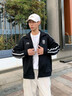 李寧立領(lǐng)衛衣男女款春夏季潮流復古運動(dòng)外套 黑色-2 L 曬單實(shí)拍圖