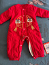 貝瑞加（Babyprints）嬰兒連體衣秋冬寶寶夾棉加厚新年衣服保暖棉服大紅春節拜年服 73 曬單實(shí)拍圖