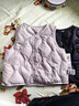 童泰（TONGTAI）嬰兒羽絨馬甲冬季寶寶衣服男女童輕薄款馬夾兒童外出三防上衣 紫色 100 曬單實(shí)拍圖