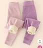moonkids女童保暖褲兒童棉褲新款內穿校服神器女大童秋褲加絨加厚打底褲子 曬單實(shí)拍圖