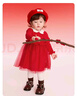 巴拉巴拉童裝兒童裙子女童連衣裙網(wǎng)紗針織2026春裝新款寶寶公主紅色拜年服 曬單實(shí)拍圖
