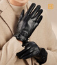 HLAHLA海瀾之家PU手套男士秋冬戶(hù)外保暖可觸屏單層內里百搭 黑色 均碼1雙 曬單實(shí)拍圖