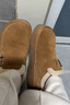百思圖25冬勃肯鞋時(shí)髦復古休閑加絨保暖女單鞋N2539DM5 駝色 38 曬單實(shí)拍圖