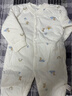 嬰兒夾棉連體衣春季男女寶寶哈衣爬服純棉服棉衣服秋冬裝加厚套裝 彩虹藍色 40克棉 （適合18-23度） 73cm 14-17斤 曬單實(shí)拍圖