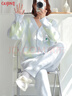 古今（GUJIN）半邊絨睡衣女秋冬家居服可外穿睡褲加絨保暖大碼寬松兩件套裝 曬單實(shí)拍圖