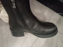 啄木鳥(niǎo)真皮短靴媽媽棉鞋女冬加絨靴子女士棉靴軟底羊毛皮鞋中老年女鞋子 黑色【加厚羊毛內里】 37 曬單實(shí)拍圖