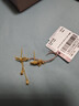 六福珠寶黃金耳釘蝴蝶結光影金流蘇金珠足金新年禮物 計價(jià) 約2.73克 曬單實(shí)拍圖