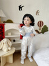 歡喜小熊寶寶春季純棉家居服套裝兒童春裝衣服嬰兒秋衣秋褲高腰護肚兩件套 曬單實(shí)拍圖
