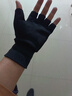 紅蜻蜓手套男士冬季保暖騎行潮加絨寫(xiě)字觸屏摩托車(chē)半截露指防滑半指手套 加絨保暖-黑色 半指款 曬單實(shí)拍圖