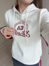 ELLE ACTIVE學(xué)院風(fēng)連帽衛(wèi)衣女秋季時(shí)尚撞色字母活力減齡運(yùn)動(dòng)休閑衛(wèi)衣運(yùn)動(dòng)服 上衣-白色 S 曬單實(shí)拍圖