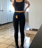 Levi's李維斯女士721緊身高腰休閑簡約修身顯瘦肯豆風牛仔長褲 黑色 24 (28) 曬單實拍圖