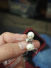 周大福 簡(jiǎn)約時(shí)尚 925銀鑲珍珠耳釘 AQ33137 直徑約8-8.5mm 曬單實(shí)拍圖