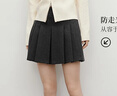 紅袖復古學(xué)院風(fēng)半身裙2025冬季新款女裝手工定位百褶A字顯瘦百搭短裙 黑灰090 XL 曬單實(shí)拍圖