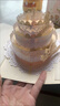 泓述3d立體生日賀卡鎏金三層蛋糕高顏值精致小眾獨特創(chuàng  )意走心禮物手工折疊祝?？ㄆ瑤欧庑】ㄋ秃门笥?燙金玫瑰生日蛋糕 曬單實(shí)拍圖