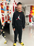 Jordan耐克AJ童裝兒童連帽衛衣男童秋季新款衛衣 Nike飛人標上衣 正黑色 曬單實(shí)拍圖