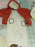 巴拉巴拉童裝兒童羽絨服寶寶男女童2025冬裝新款嬰兒外套保暖上衣泡芙羽絨 紅色小南瓜61003-白鴨絨 90 （充絨量71g 適合1-2歲） 曬單實(shí)拍圖