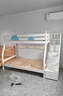 淳華 【包安裝】?jì)和舷麓矊?shí)木子母床男孩女孩上下層多功能高低床 上100下120梯柜+書(shū)架+床墊 曬單實(shí)拍圖