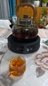 高茗玻璃煮茶壺煮茶器新款中式耐高溫燒水提梁壺家用大功率電陶爐套裝 【煮茶套裝】墨香壺+唐戈爐 曬單實(shí)拍圖