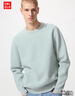 優(yōu)衣庫男裝女裝羅紋圓領(lǐng)針織衫/長(cháng)袖毛衣毛衫481722 60 淺藍色 L 曬單實(shí)拍圖