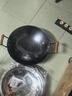 八桂鐵匠陸川鐵鍋手工鑄鐵鍋炒鍋家用無(wú)涂層不粘炒菜鍋老式雙耳圓底鍋42cm 曬單實(shí)拍圖