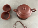 宜興正宗紫砂壺真品純手工大紅袍仿古壺名家用泡茶壺功夫茶具套裝 家藏大紅袍-小品容量 265ml 同料2杯+繩墊證書(shū) 曬單實(shí)拍圖