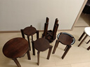 棠溪塘實(shí)木圓凳子可疊放疊疊凳家用吃飯可收納組合餐凳邊幾新中式疊疊樂(lè ) 胡桃色【祥云六凳+滑輪】橡膠木 曬單實(shí)拍圖