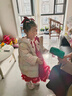 小豬班納（PEPCO）女童連衣裙冬季裙子冬裙兒童蓬蓬裙女孩冬裝洋氣公主裙 紅色 120 曬單實(shí)拍圖